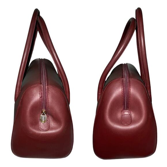Cartier Vintage Leather Handbag Must De Cartier Bordeaux Burgundy Color - Picture 8 of 15
